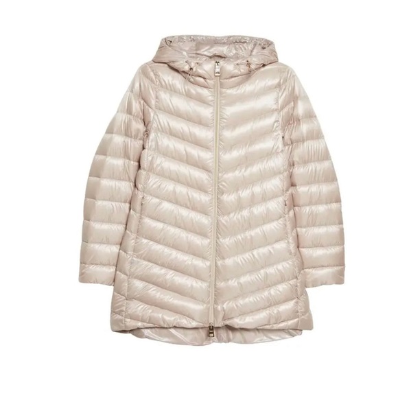 Herno Chevron Quilted High-Low Down Jacket-1310 Chantilly - Picture 1 of 8